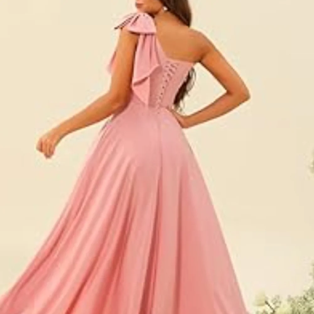 Elegant Teal One-Shoulder Dress - Picture 2 of 2